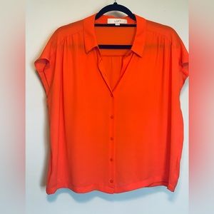 Loft Large Petite Orange Blouse